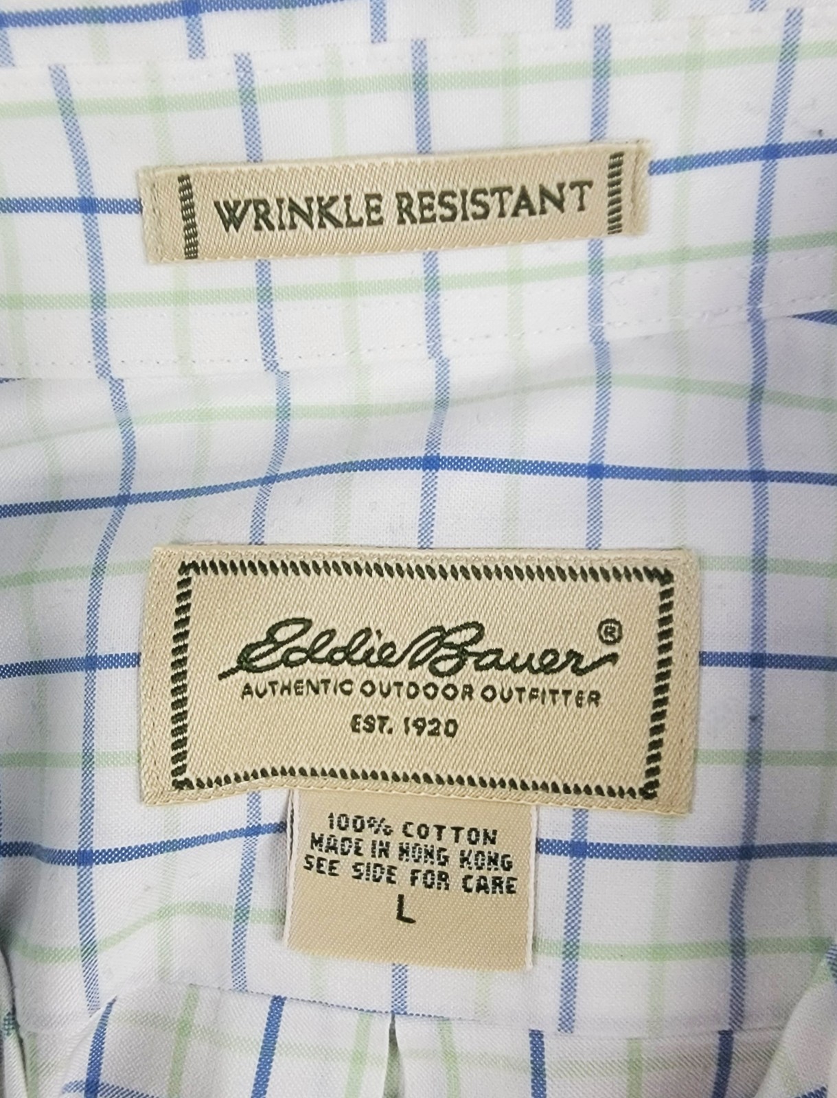 Eddie Bauer Multicolor Check Pattern Button Front… - image 6