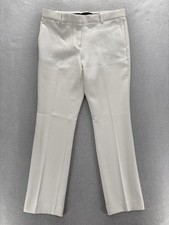 Ann Taylor The Straight Dress Pants Womens 10 White Twill Stretch Career NWT