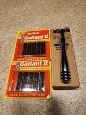 Taconic Heavyweight Metal Twin Blade Razor – Trac II Compatible + 10 Cartridges