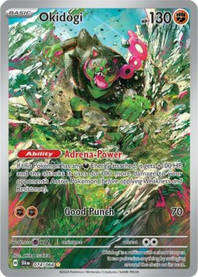 Lightly Played Okidogi - 074/064 - Illustration Rare Pokemon Shrouded Fable