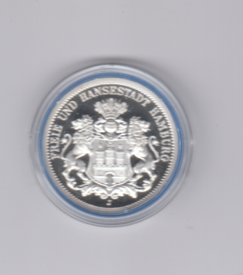 Médaille Hambourg 1975 – 100 Ans Hamburgische Coin – État Polierte Platte (PP) Avec Pochette