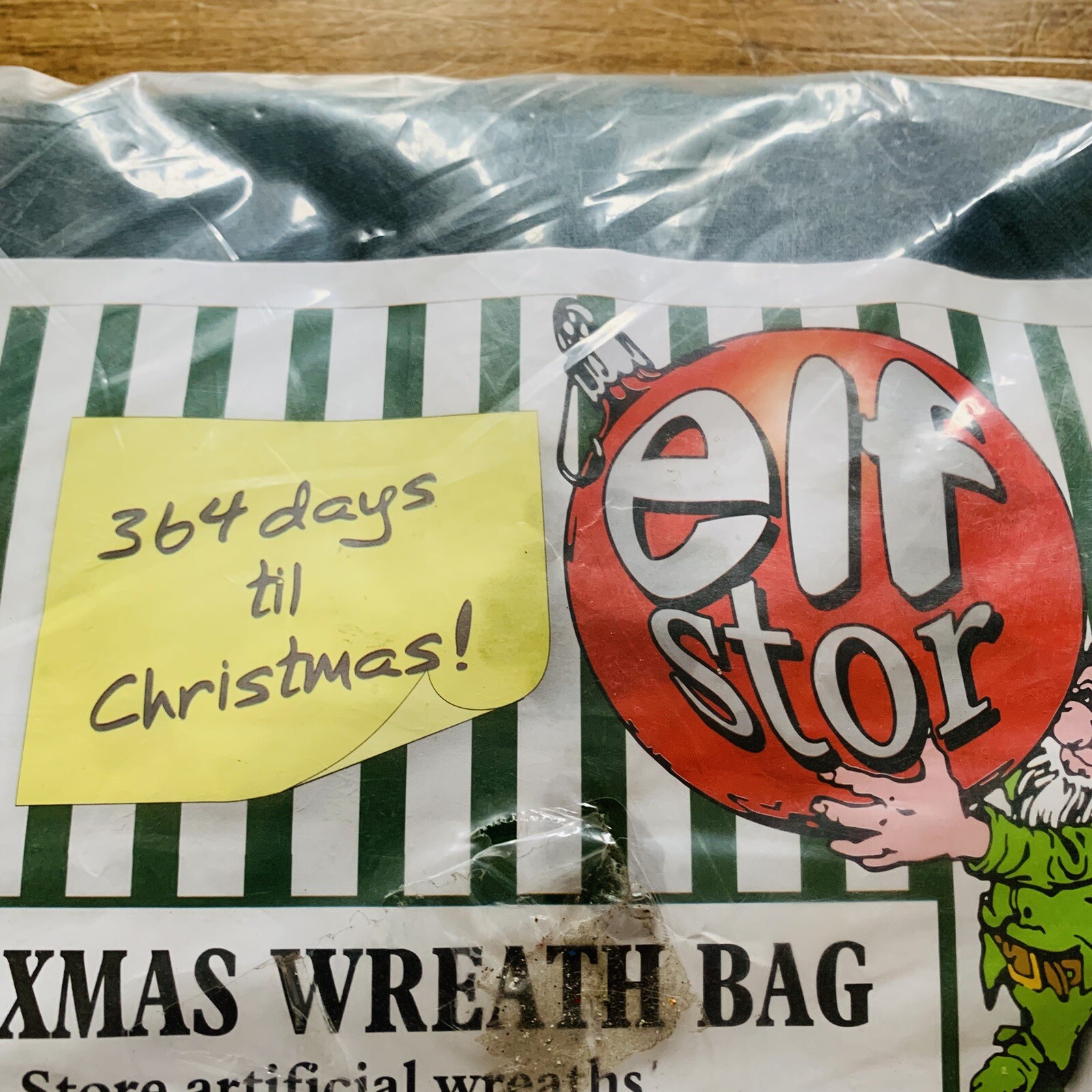 Elf Stor Ultimate Christmas Wreath Storage Bag – 30” x 8” Green Color