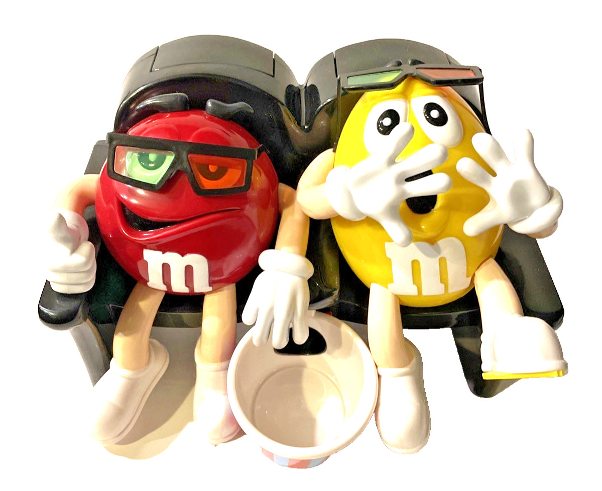 M&M Candy Dispenser Collectible At The Movies in 3 - D Vintage Clean No Box READ