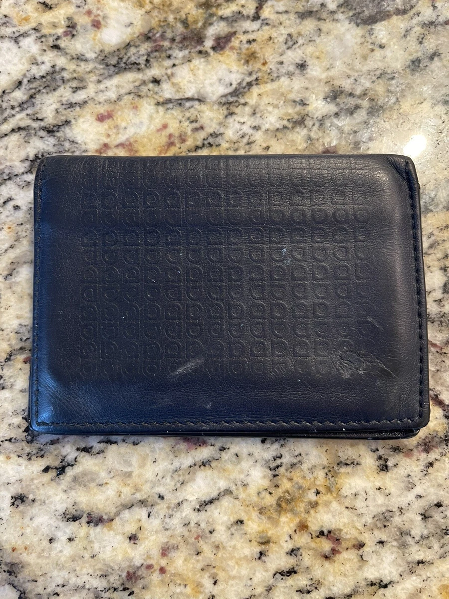 Salvatore Ferragamo Men s Wallet Navy Logo Print Bifold eBay