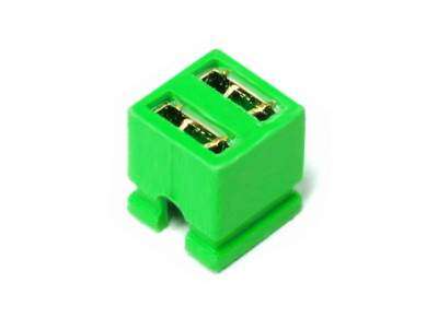 Multi-Jumper Bridge 4-Pin 2-Row Header Green 2fache Kurzschluss-Brücke Grün 2.54