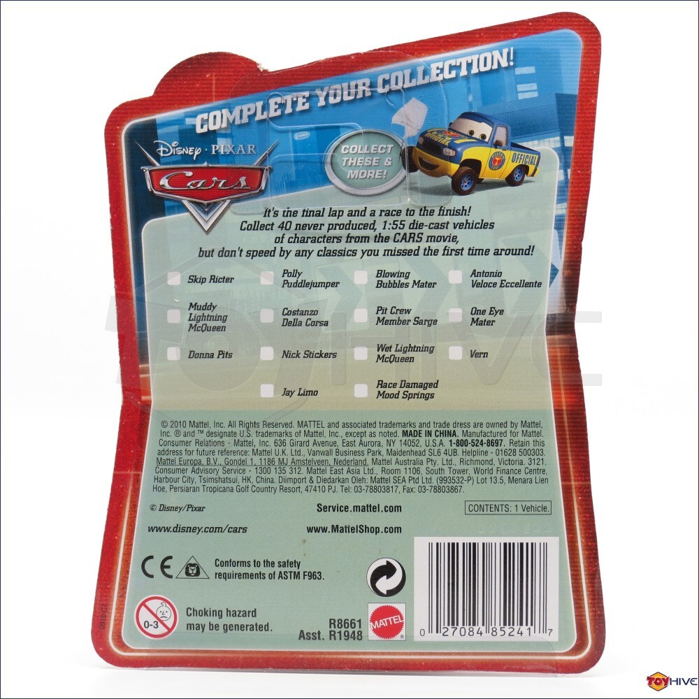 Disney Pixar Cars Final Lap series Timothy Timezone Truecoat