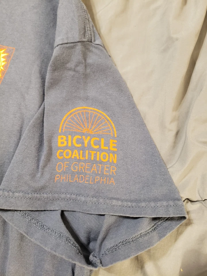 Camiseta azul Bicycle Coalition of Greater Philadelphia para hombre talla 2XL Foto 3 de 4