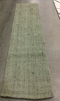 GREEN / GREY 2'-3'' X 9' Pulled Threads Rug, Reduced Price 1172647535 NF730B-29