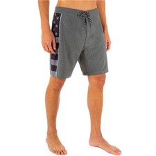 NWT 58 Hurley Men's Phantom Fastlane Americana 18" Boardshort gray Size 28