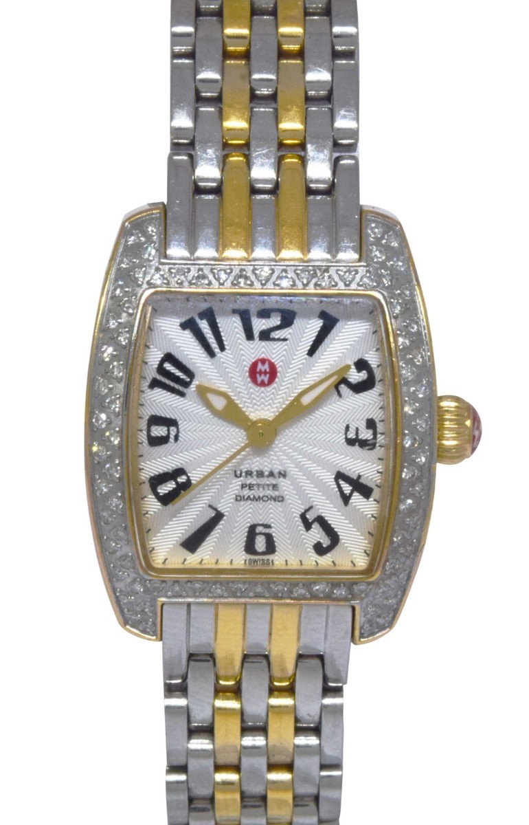 Michele Urban Petite Diamond Steel 2-Tone Ladies Quartz  display picture 3