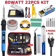 80W Electric Soldering Iron Welding Gun Tool Kit Solder Wire Desoldering Pump 