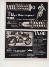 advertising Pubblicità -AMMORTIZZATORI MOTO SEBAC '76 -RICAMBI MOTO  EPOCA 