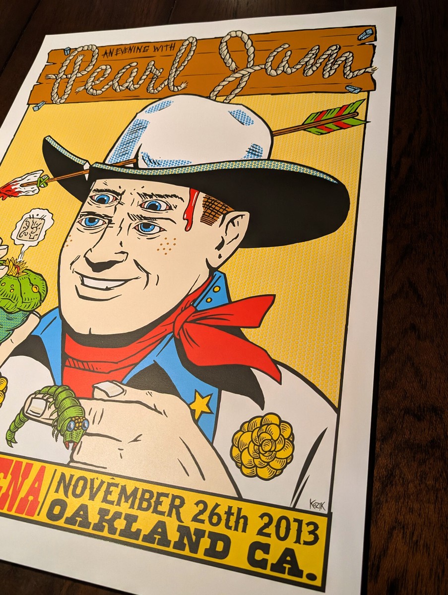 Pearl Jam Frank Kozik 11/26/2013 Oakland California Poster Print
