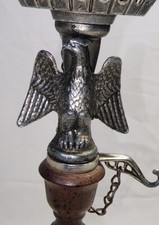 Vintage Patriotic Eagle Candle Holder w/ Snuffer Incense Wood Metal Made in USA