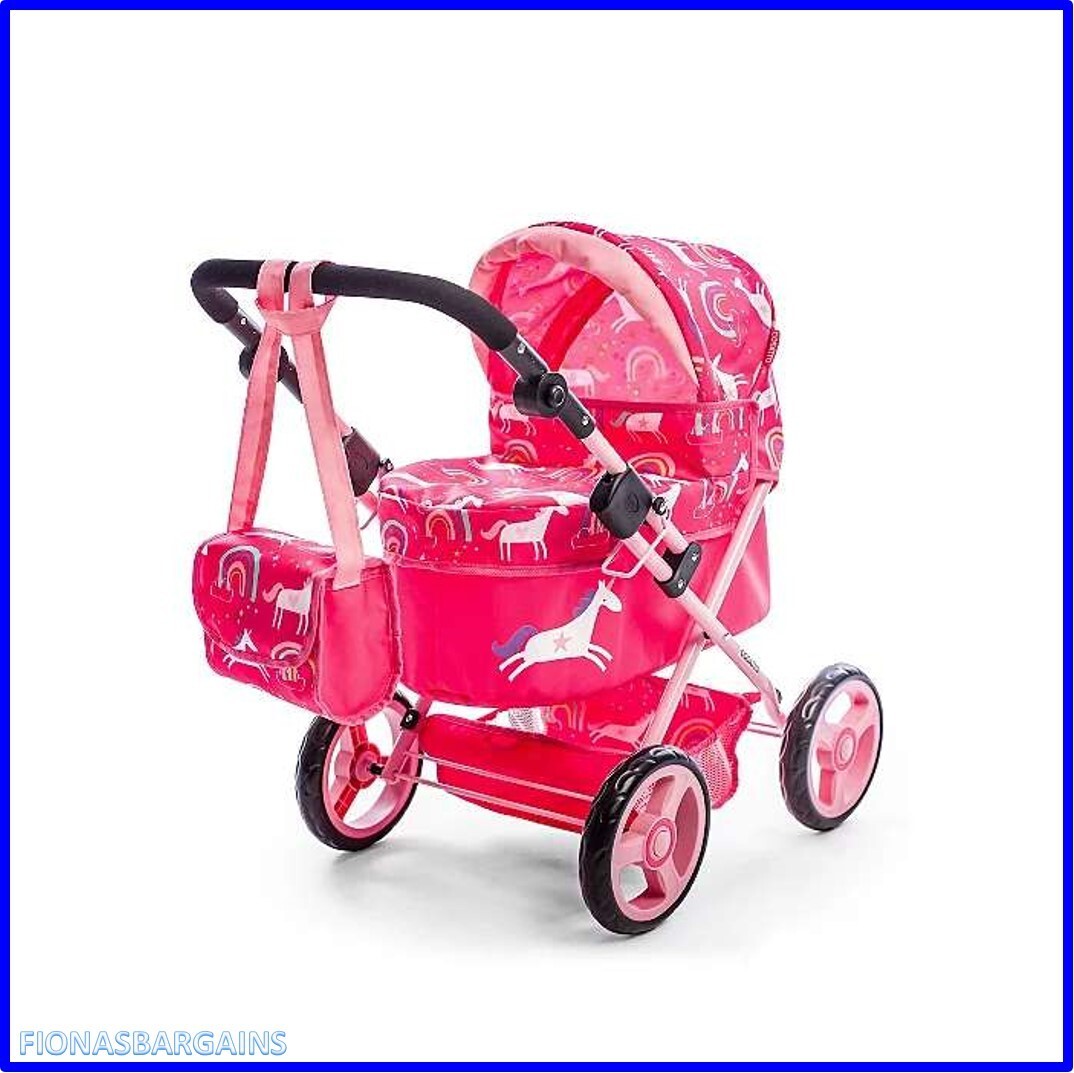 Cosatto Wish Unicorn Design Dolls Pram and Matching Pink Bag NEW