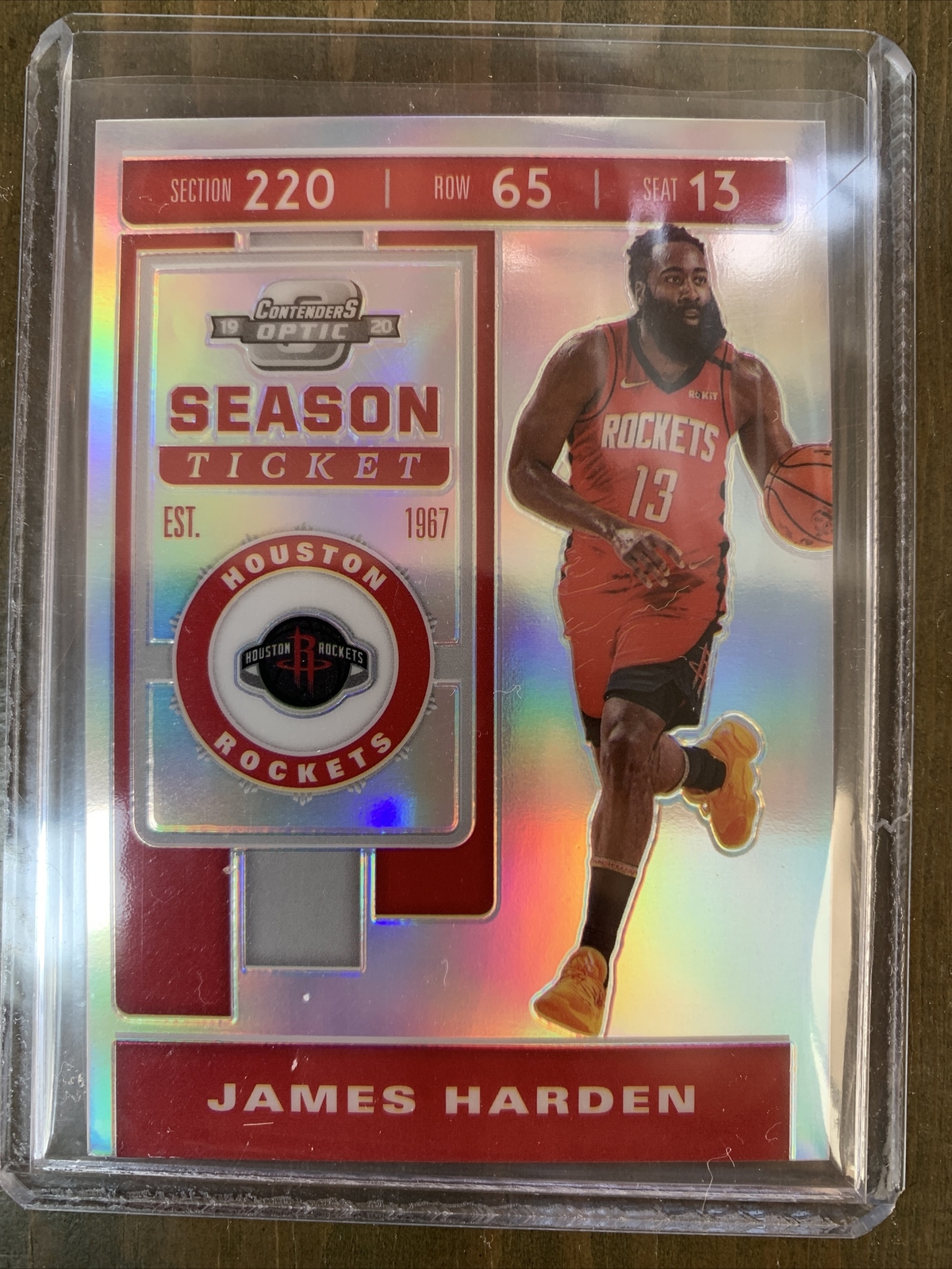 2019-20 Contenders Optic James Harden Season Ticket #100 Silver