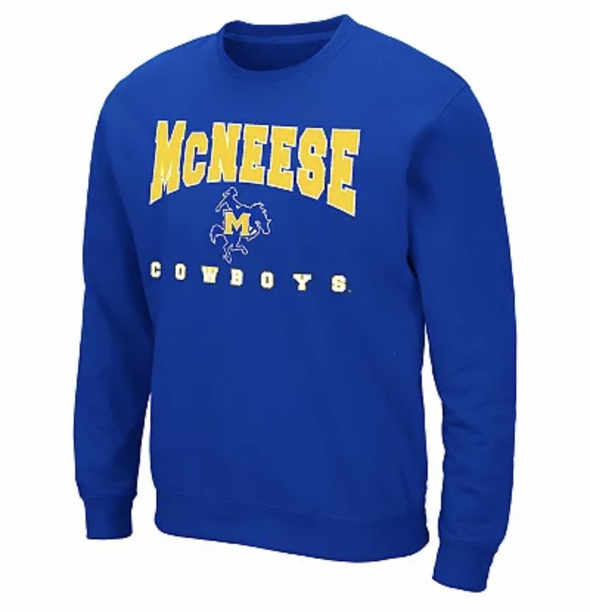 NCAA McNeese State Cowboys College Sweatshirt Blue Men’s Size Large L NEW