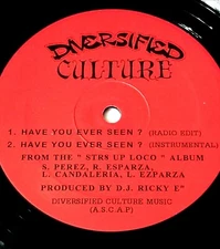 DIVERSIFIED CULTURE 1/2 OUNZE 1995 HAVE U EVER RAP 12" RANDOM HIPHOP VINYL lp