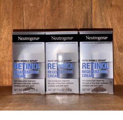 (3) 0.5 oz Containers Neutrogena Rapid Wrinkle Repair Retinol Regenerating Cream