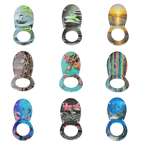 WOLTU Toilettensitz Toilettendeckel mit Absenkautomatik Klobrille Toilettensit