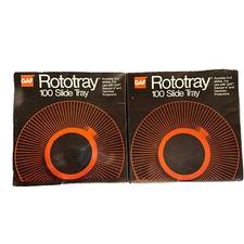 2 Pack GAF Rototray 100 Slide Tray Sawyers Anscomatic Sears Wards Projector NEW