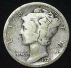 1923-P 10C Mercury Dime 90% Silver 21ouc0331