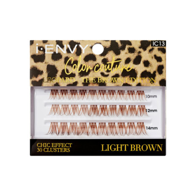 I ENVY COLOR COUTURE LEOPARD-THE BROWN EDITION 30 CLUSTERS - #IC13 LIGHT BROWN