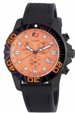Calibre Men's SC-4A2-13-079 Akron Chrono Luminous Black Rubber Date Watch