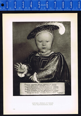 HOLBEIN- Edward, Prince of Wales & Lady Elizabeth Parker -1938 Print