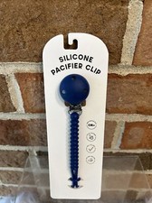 BELLA TUNNO Blue Pacifier Clip NEW 100 silicone
