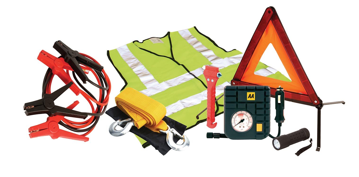 AA Breakdown & Safety Kit Plus Car Travel Essentials Emergency Pack