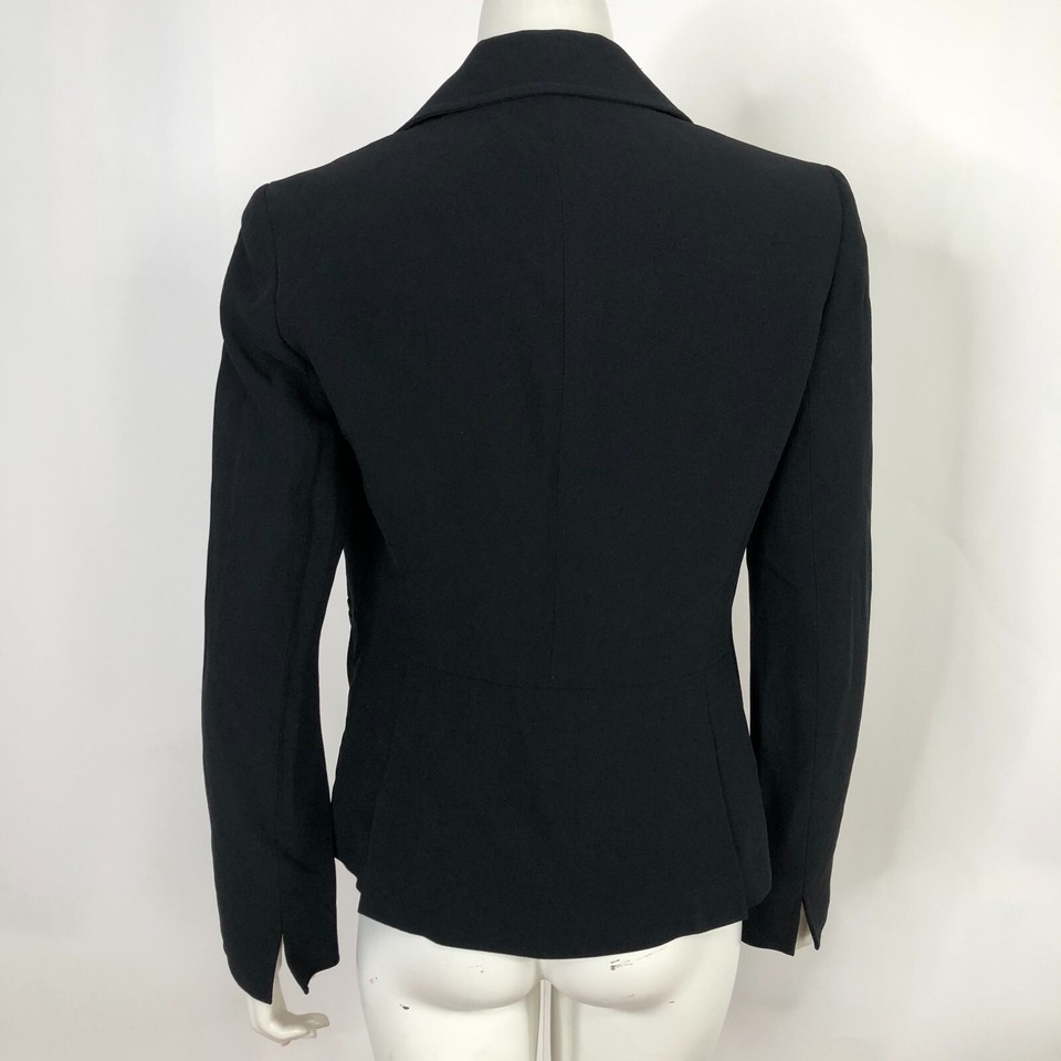 Lafayette 148 New York Womens 2 Viscose Blend One Button Blazer Jacket