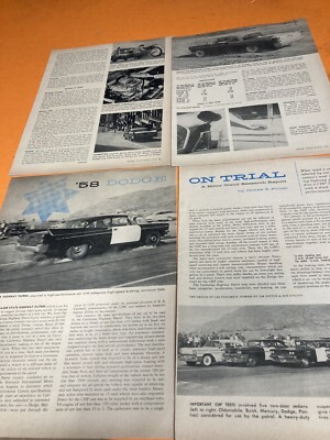 1958 DODGE ORIGINAL  ARTICLE ROAD TEST ,STATS AND INFO MOTOR TREND
