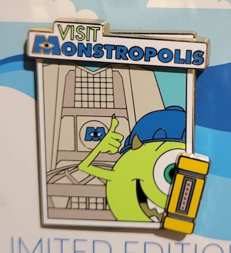 Prendedor Mike Monsters Inc LE de los parques de Disney 2021 Dream Destinations Visit Monstropolis