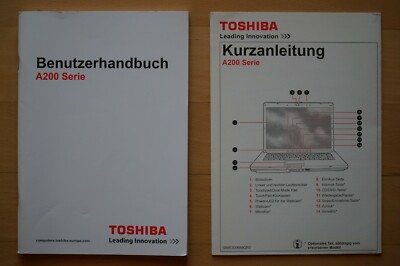 Original deutsches Benutzerhandbuch zu Toshiba A200 Laptop Notebook
