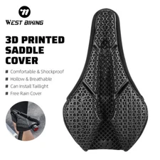 3D Printed Saddle Cover Hollow Breathable Comfort Soft Cushion Bike Seat Cover