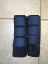 NEW UNBRANDED HORSE SPORTS MEDICINE BOOTS SMB BLUE SIZE MEDIUM W/DEFECT