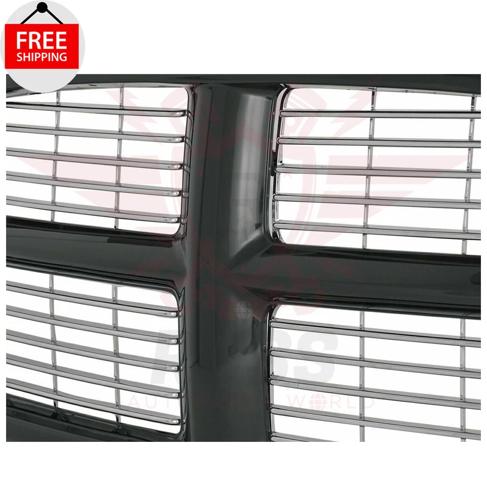 New Front Grille Black Plastic For 2002-2005 DODGE RAM 1500 2500 3500 CH1200259 Foto 4 de 4