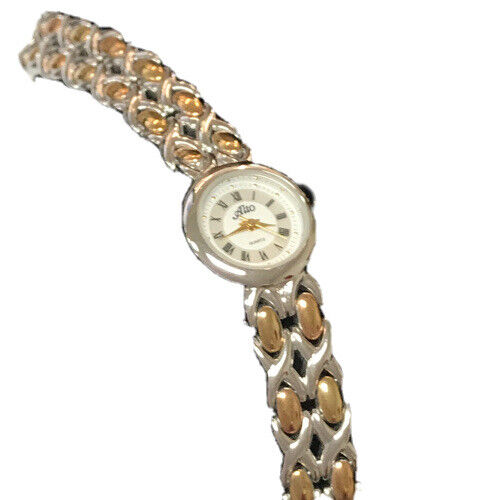 ALTO QUARTZ MOTHER OF PEARL LADIES WATCH GOLD / SILVER TONE STAINLESS STEEL