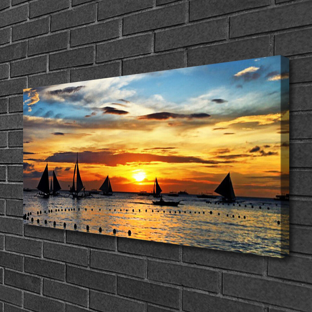 Tableau impression 100x50 pour agrandir l'espace et illuminer un salon sombre