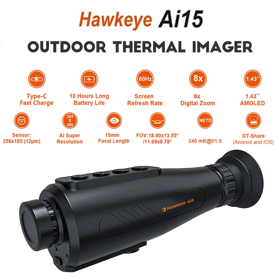 Thermal Monocular AI 384*288 Infrared Heat Vision Imaging Handheld Hunting Scope - Image 2 of 4