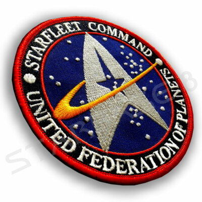 STARFLEET COMMAND UNITED FEDERATION OF PLANETS AUFNÄHER PATCH RAUMSCHIFF