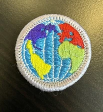 BSA Boy ScoutsCITIZENSHIP IN THE WORLD Merit Badge Patch EAGLE current, good