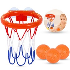 Auvitaya Bath Toys, Bathtub Basketball Hoop for Kids Toddlers, Bath Shower To...