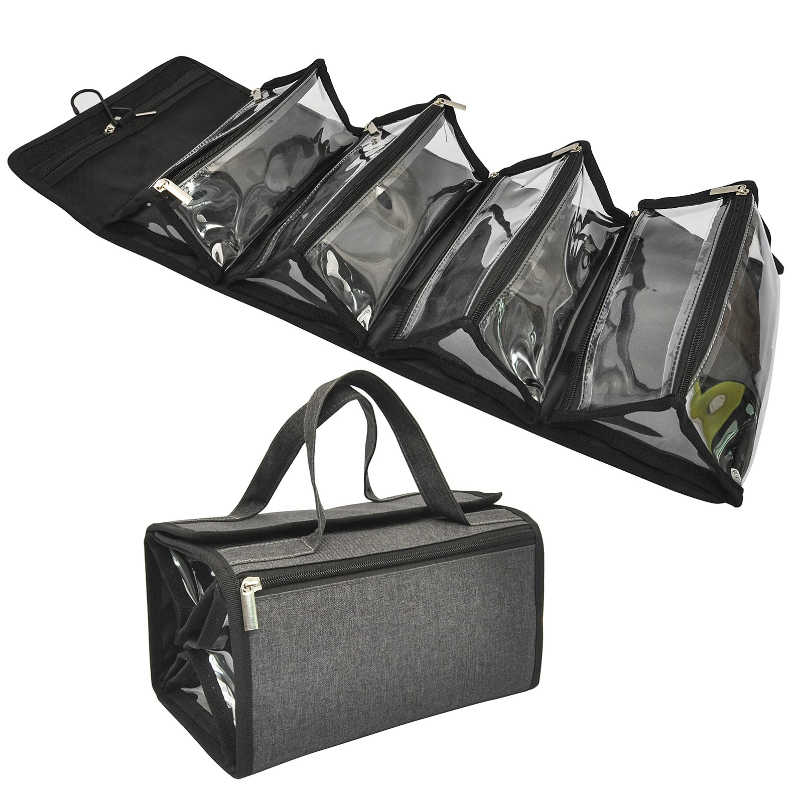 Large Eco-Friendly Hanging Travel Toiletry Bag with Ample Storage for Makeup & Cosmetics