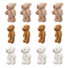 12 Pcs Mini Stuffed Bears Comfortable Soft Cute Mini Teddy Plush Toy For Wedd UK