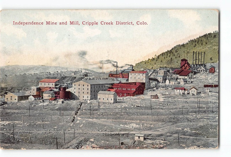 Cripple Creek Colorado CO Postcard 1919 Independence Mine And Mill
