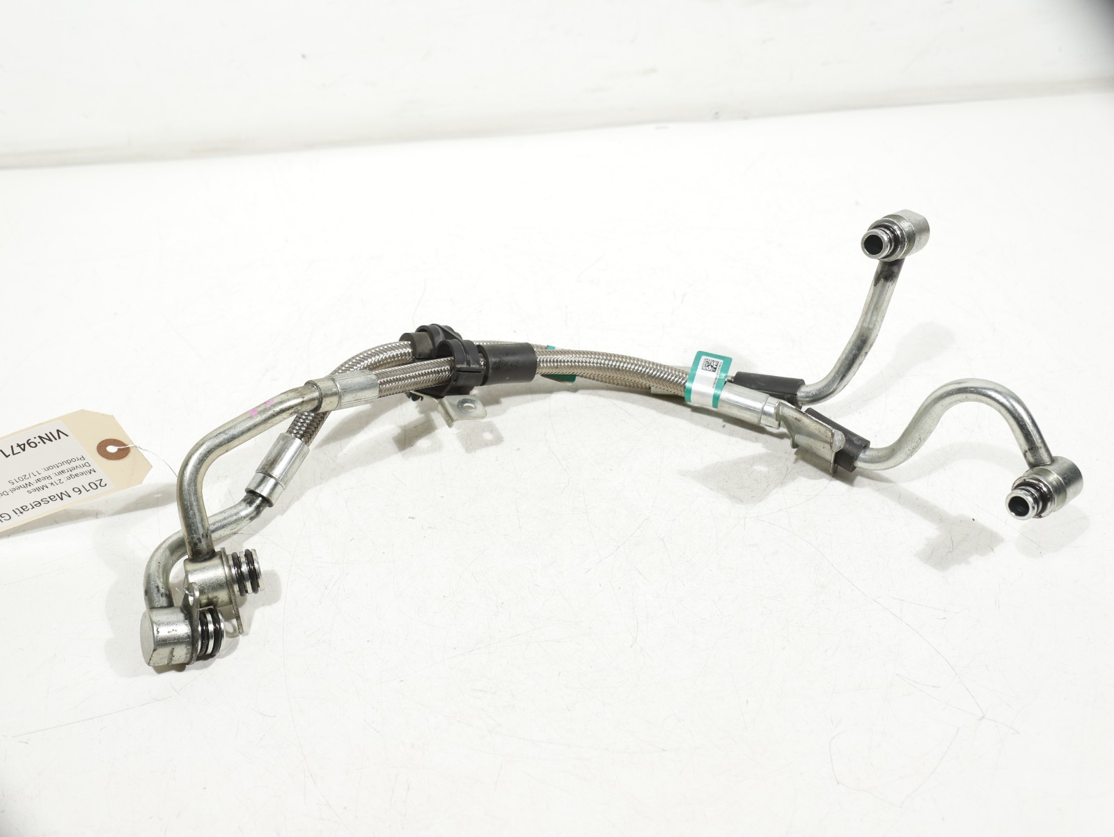 14-20 MASERATI Ghibli 3.0L Transmission Oil Cooler Inlet & Outlet Pipe OEM 21K