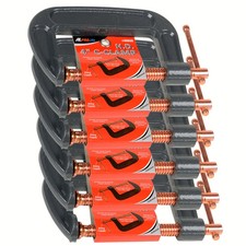 ATE Pro USA 6 Pack 4 Inch Heavy Duty Steel C Clamps For Woodworking Welding