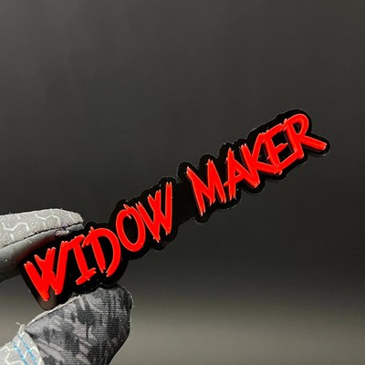 1PC WIDOW MAKER (Red) 3D Acrylic Badge - Car Truck Emblem Fender Sticker